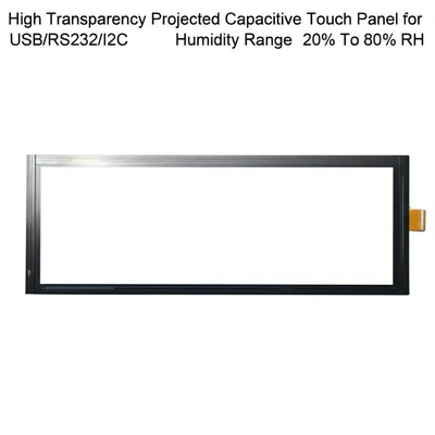 높은 투명성 USB/RS232/I2C 용량 터치 패널 20% ~ 80% RH